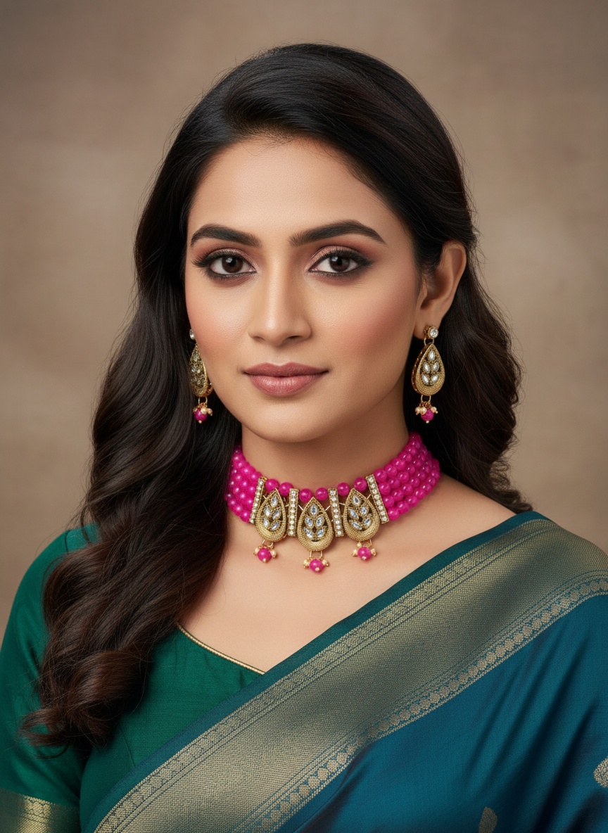 magenta-beaded-choker