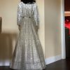 White Mirror Anarkali Dress with Dupatta - Image 2