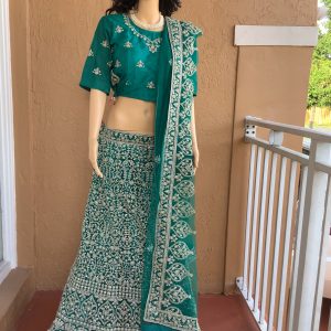 teal-stone-work-lehenga-choli