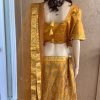 Gold Embroidered Lehenga Choli with Dupatta - Image 2