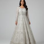 Luxury Embroidered Anarkali Dress with Dupatta – Designer Wedding Festive Gown for Women Turquoise