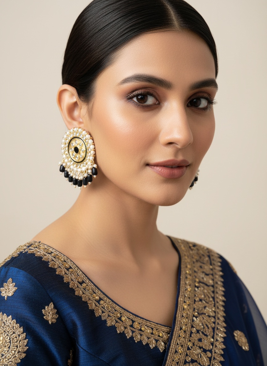 black-kundan-studs-with-beads
