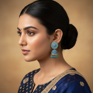 blue-beaded-jhumka