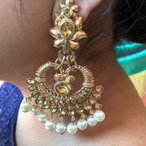 champagne-stone-earring-with-faux-pearls