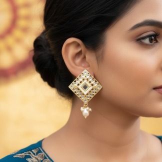 diamond-kundan-stud