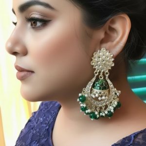 green-chandabali-jhumka