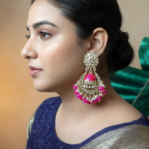 hot-pink-chandabli-earring
