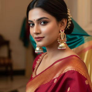 magenta-stone-jhumka