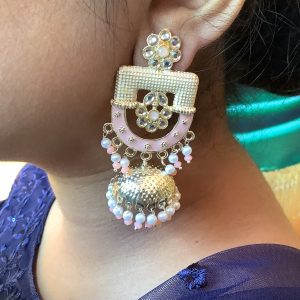 peach-enamel-jhumka