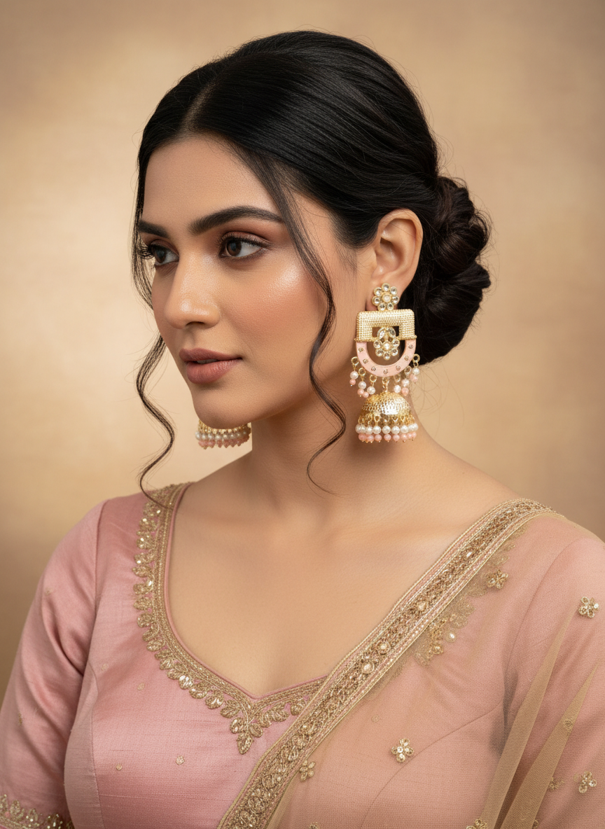 peach-enamel-jhumka