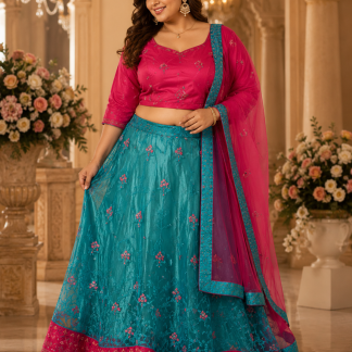 pink blue plus size