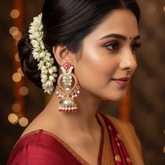 red-stone-jhumka