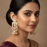 salmon-enamel-jhumka