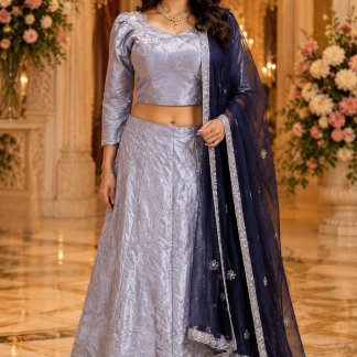 silver-and-navy-blue