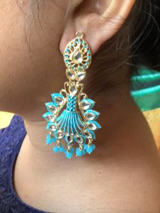 turquoise-enamel-shell-earring