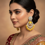 yellow-chandabali-earrings