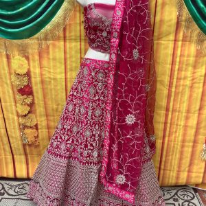 Pink-Spade-Net-Embroidered-Lehenga-Choli