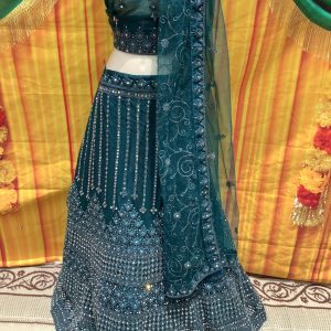 teal-mirror-work-lehenga-choli