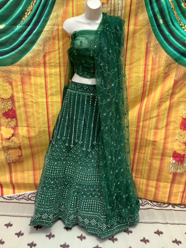 green-lehenga-choli-mirror