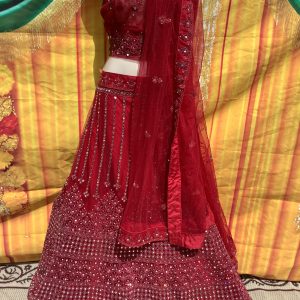 red-mirror-lehenga-choli