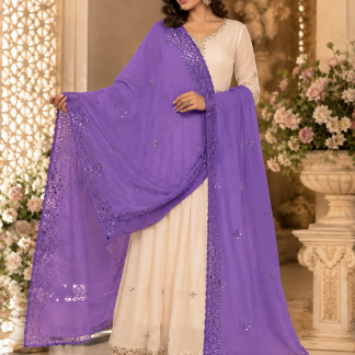 purple dupatta