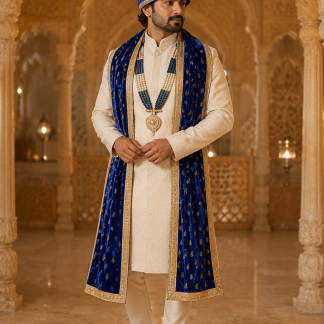 Royal Blue Groom Wedding Accessory Set | Safa & Mala