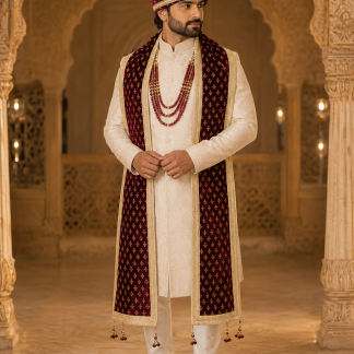 Burgundy Groom Wedding Accessory Set