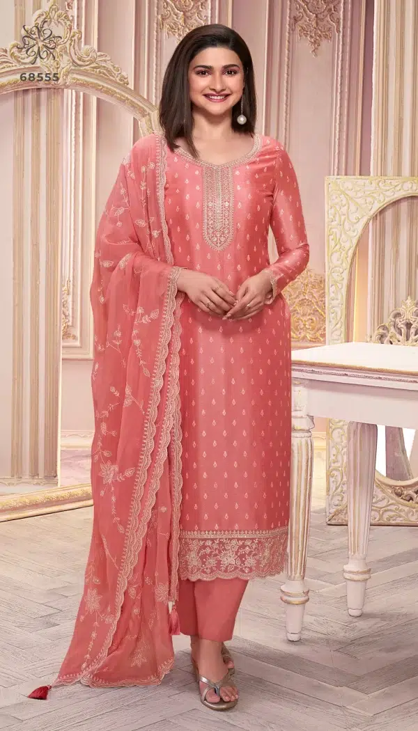 Peach Salwar Kameez