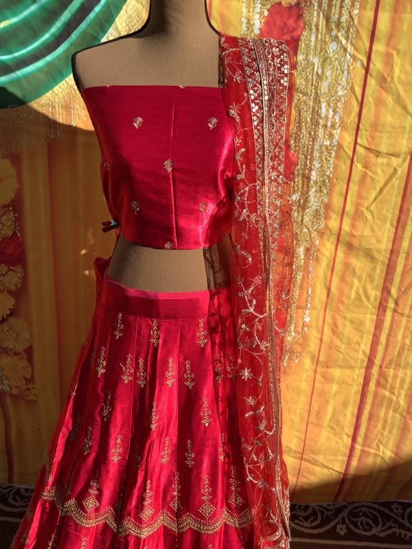 Rose Pink Curve Lehenga Set - Image 2