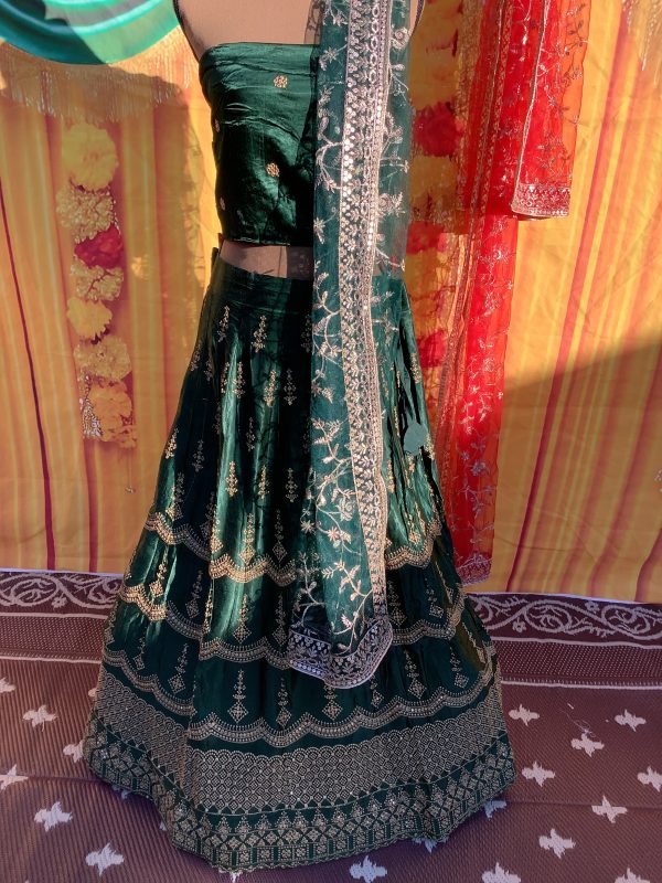 green-curve-lehenga-set