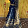Blue Zari Lehenga Set - Image 2