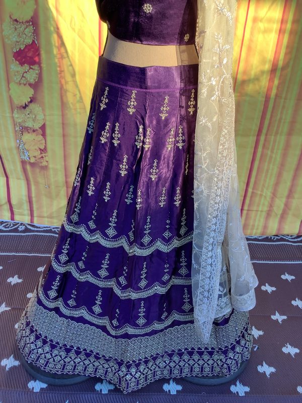 Eggplant Curve Lehenga Set - Image 2