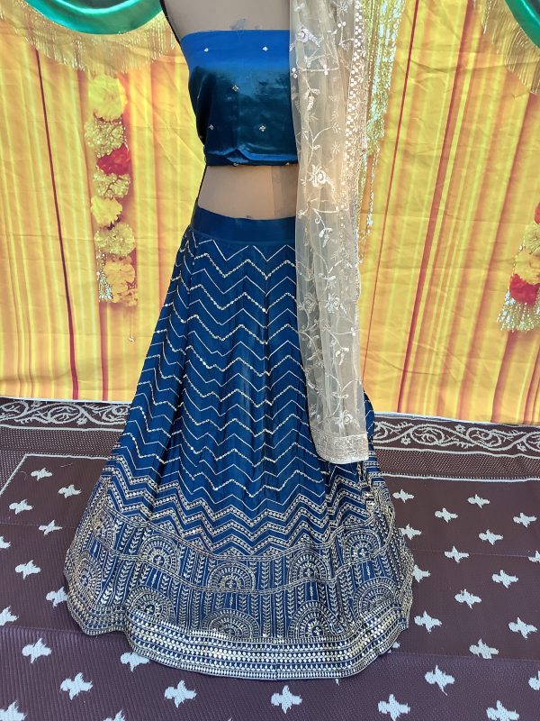 blue-chevron-lehenga-set