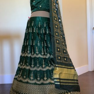 Rama Green Curve Lehenga Set