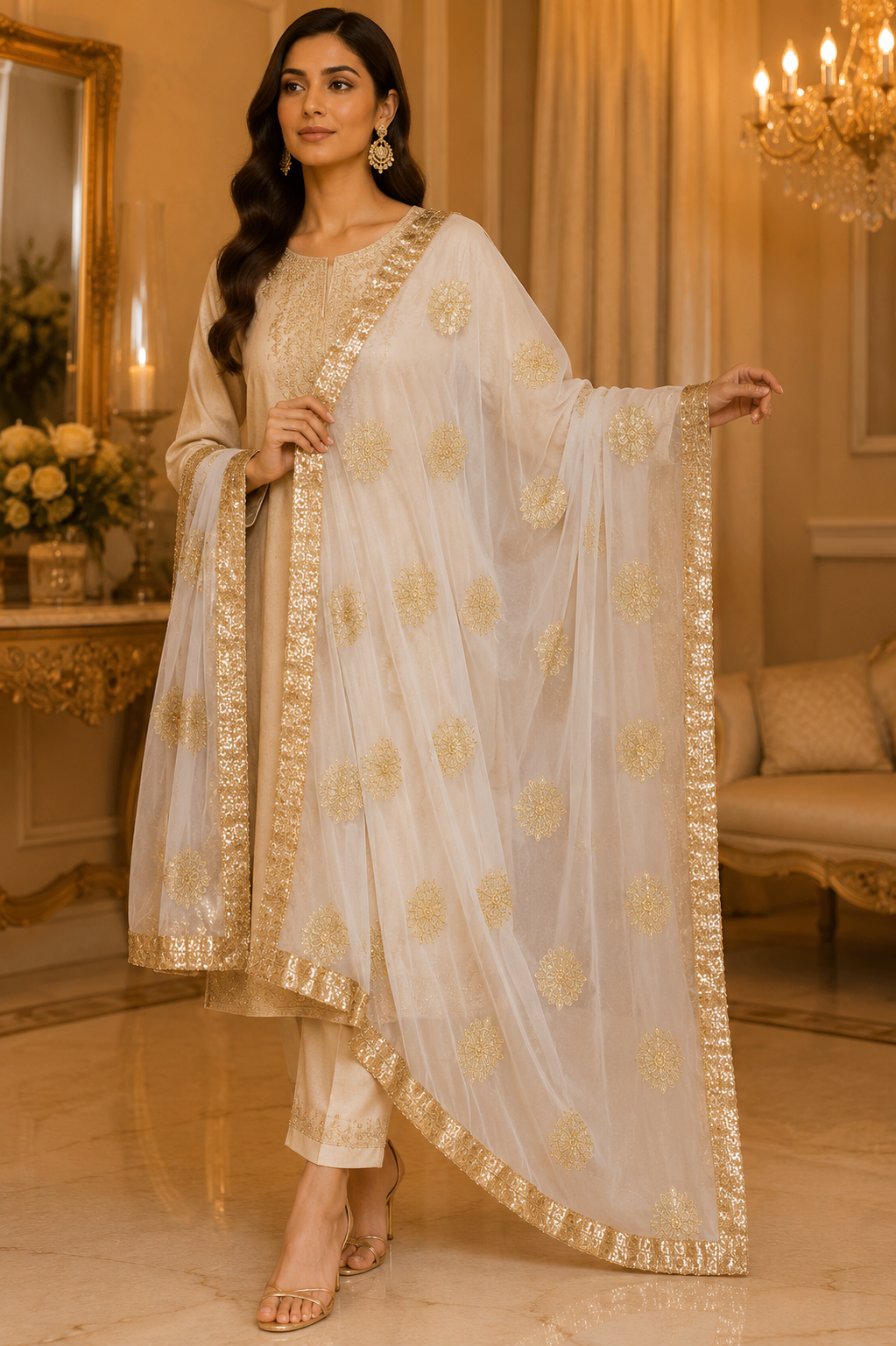 white-dupatta