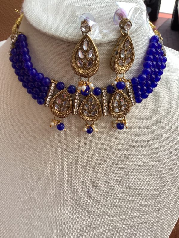 royal-blue-beaded-necklace-set