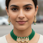 green-beaded-necklace-set