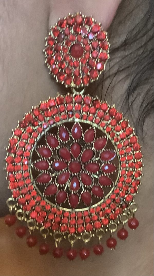 red-chandabali