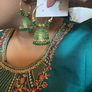 green-beaded-hoop-jhumka