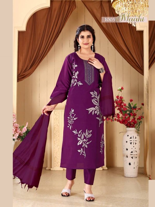 purple-silk-kurti-set