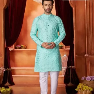 mint-cotton-sequin-embroidered-kurta