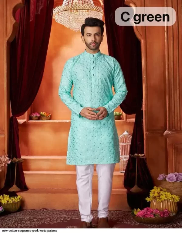 mint-cotton-sequin-embroidered-kurta