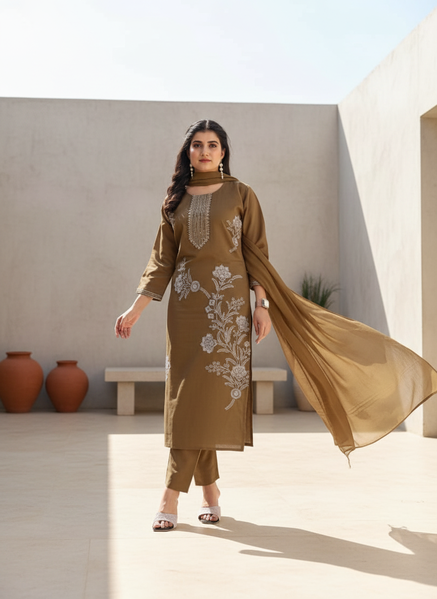 sand-silk-kurti-set