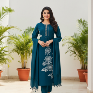 teal-silk-kurti-dresses