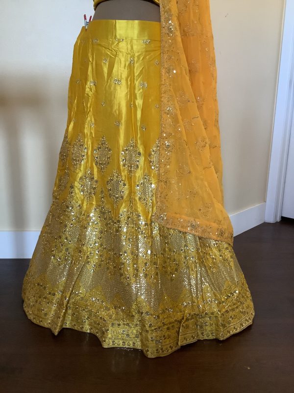 Yellow Embroidered Lehenga Set - Image 2