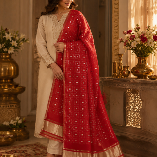 red-gold-dupatta