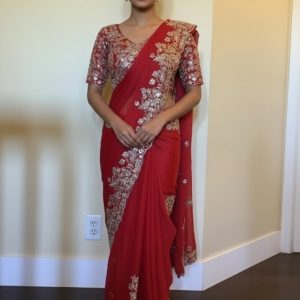 red-saree