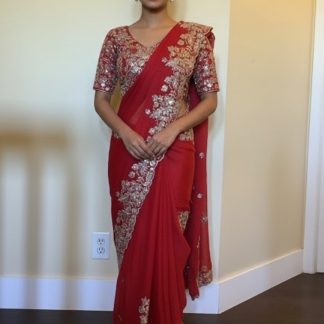 red-saree