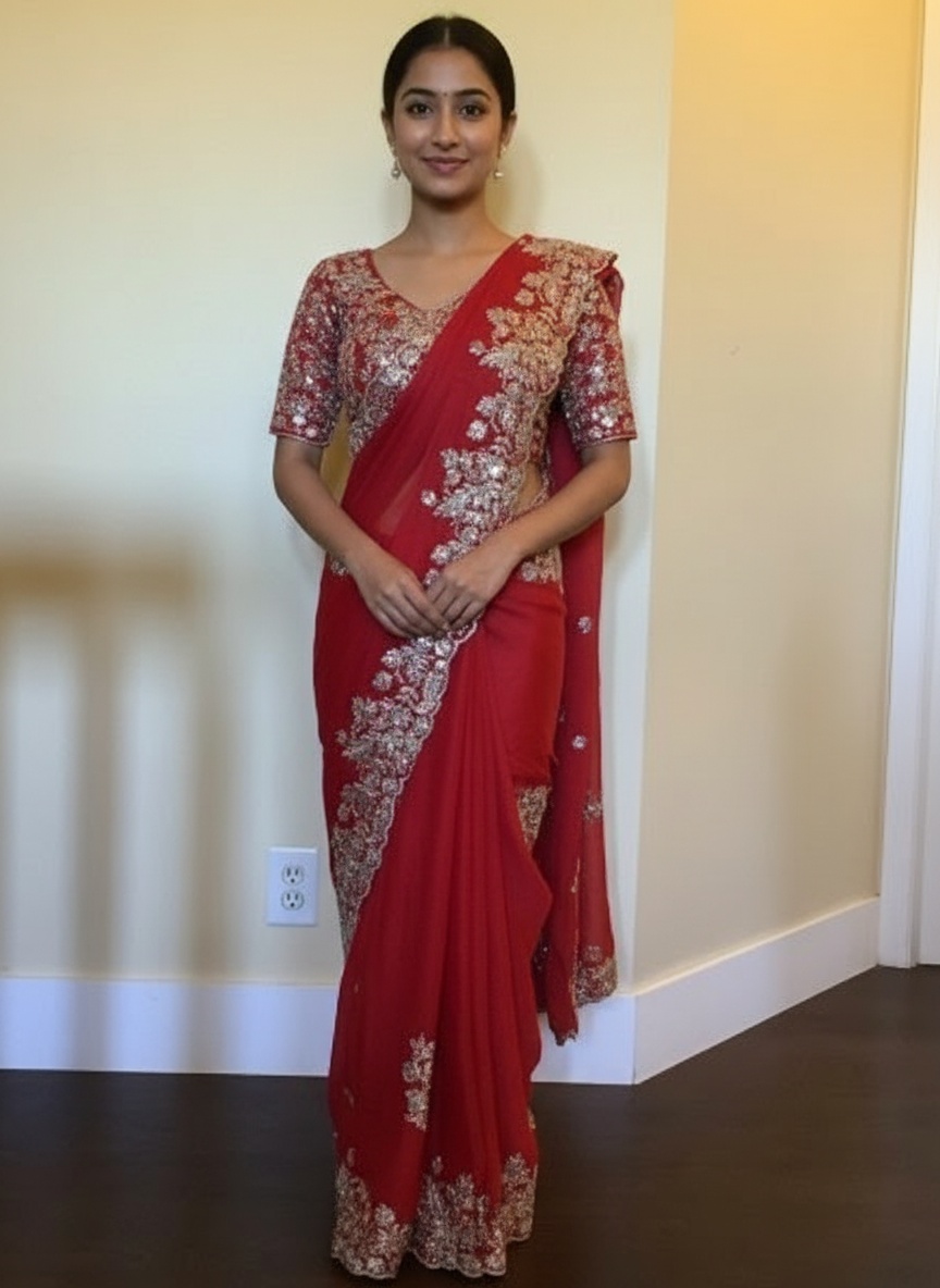 red-saree