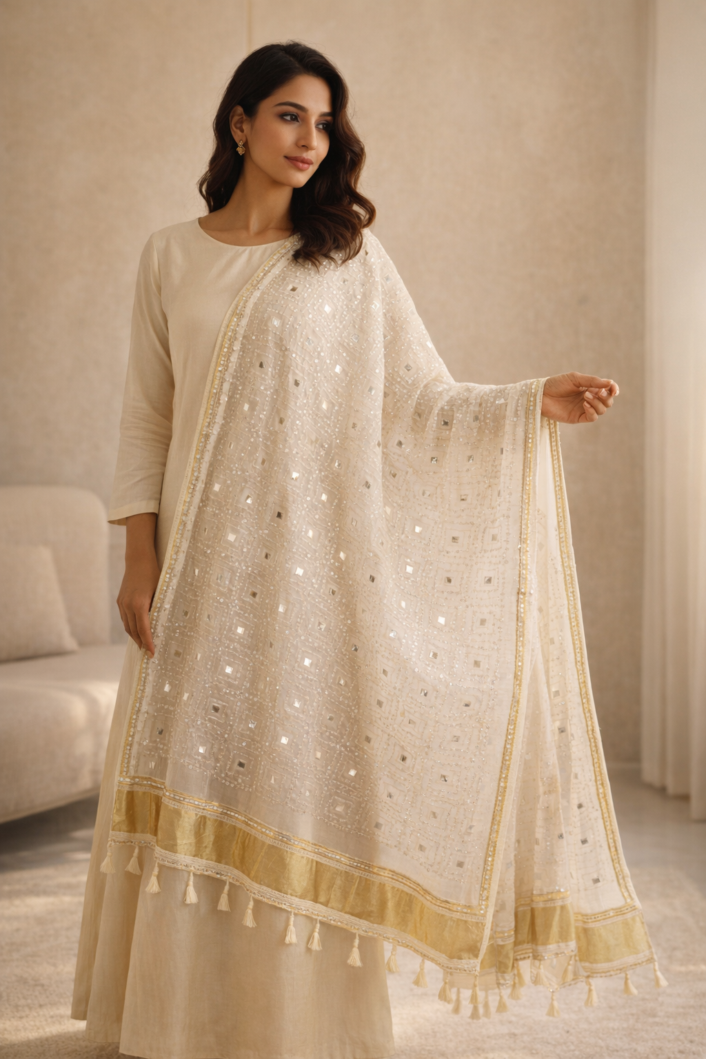 white-bandhani-dupatta
